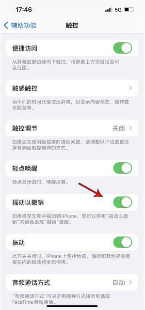 南朗镇苹果手机维修分享iPhone手机如何设置摇一摇删除文字 